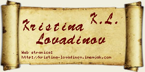 Kristina Lovadinov vizit kartica
